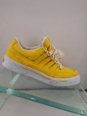 K-Swiss Yellow and White Low-Top Sneaker